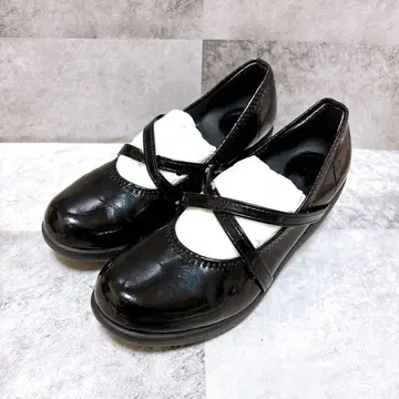 새상품급 리게타 Re:getA 블랙 스트랩이 달린 플랫슈즈 S
