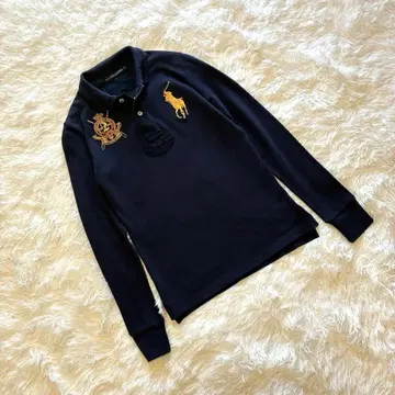 새상품급 RALPH LAUREN 빅 포니 네이비 긴팔 피케 셔츠