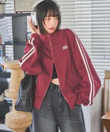 PBLIM PAGEBOY 트랙 자켓 블루종 레드 M