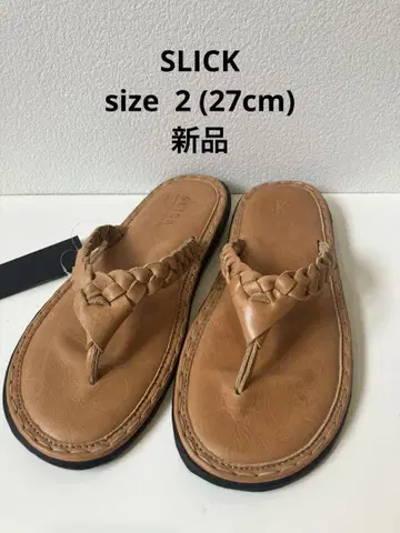 SLICK 슬릭 리얼 가죽 샌들 소가죽 27cm 새상품