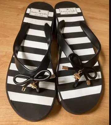 Kate spade 케이트 스페이드 비치 샌들 통굽 스트라이프 9M