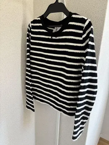 treat yourself border ribbongirly 롱 셔츠