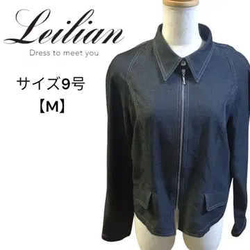 레리안 긴팔 풀 집업 셔츠 얇은 소재 블루종 Leilian 9 M