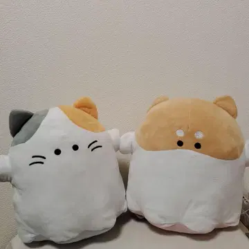 도로도~온 오바케누 봉제 인형 이누네코 모듬 미케누 시바누 2종