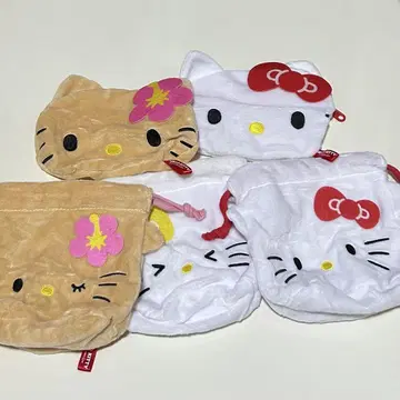키티 FACE 복조리 & 파우치 컬렉션 5종 컴플리트 가챠 일광화상 키티