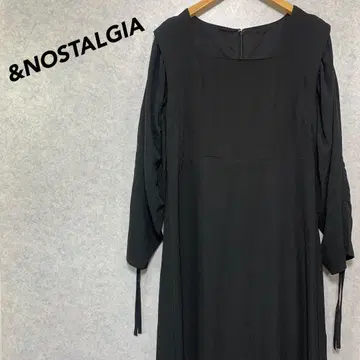 &NOSTALGIA 블랙 롱 원피스 M 사이즈 끈 포함 블랙