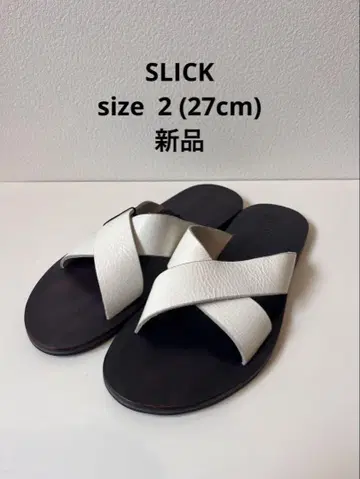 SLICK 슬릭 리얼 가죽 샌들 소가죽 27cm 새상품