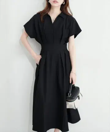내추럴 꾸뛰르 시원한 스키퍼 카라 고급스러운 원피스