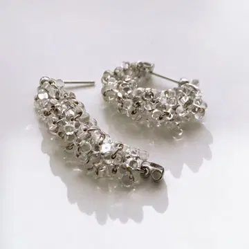 Blanco. 체코 씨드 비즈 자라키라 귀걸이