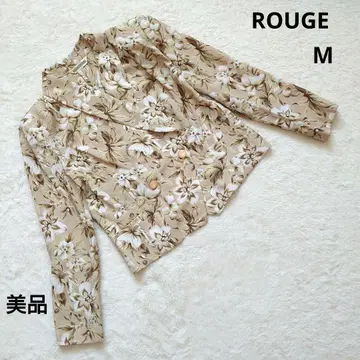 새상품급 ROUGE 루즈 베이지 꽃무늬 자켓 M