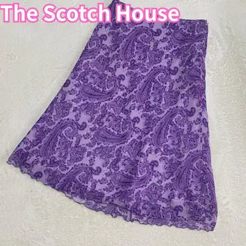 The Scotch House 페이즐리 무늬 플레어 스커트