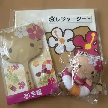 헬로키티 손거울 봉제 인형 돗자리