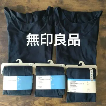 [무인양품] 땀 제거 패드가 있는 프렌치 슬리브 5장 세트