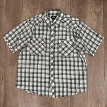 디키즈 체크 무늬 반팔 셔츠 XL