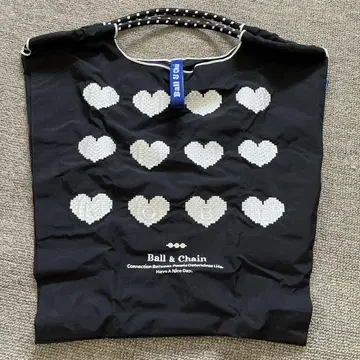 Ball & Chain 고베 한정판 하트 무늬 에코백