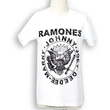 AMONES JOHNNY 밴딩 티셔츠 M 화이트 미사용 새상품