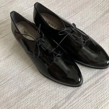 블랙 레이스업 레인 슈즈 25cm