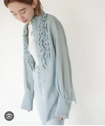 SLOBE IENA 프릴 셔츠