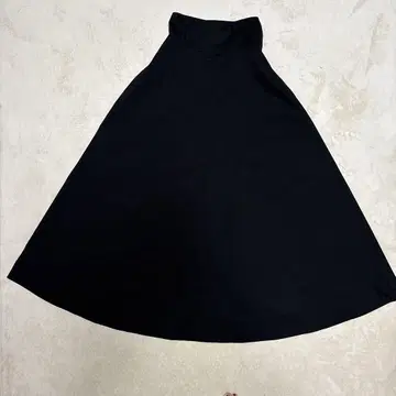 STYLEMIXER 블랙 플레어 롱 스커트