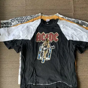 AC/DC 밴딩 티셔츠 7부 소매 1장