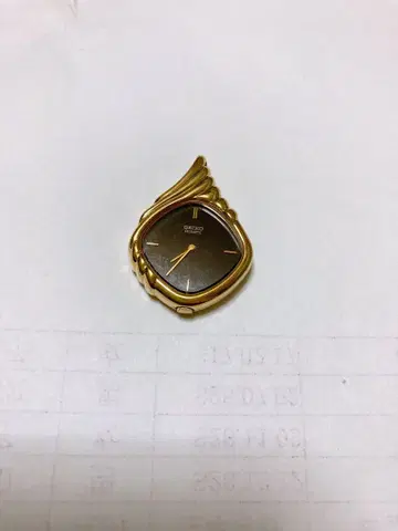 세이코 골드 수동 와인딩 시계 브라운 다이얼