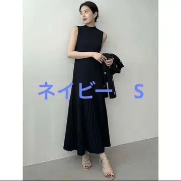 완판템 anuans 세미 머메이드 니트 원피스 navy S