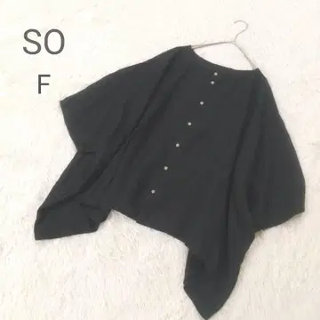 SO 와이드 실루엣 블라우스 2WAY 린넨 100% 블랙 프리