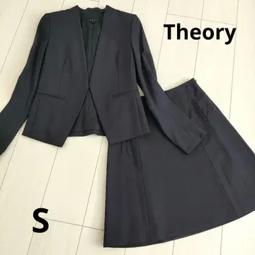띠어리 Theory 스커트 수트 셋업 노카라 자켓