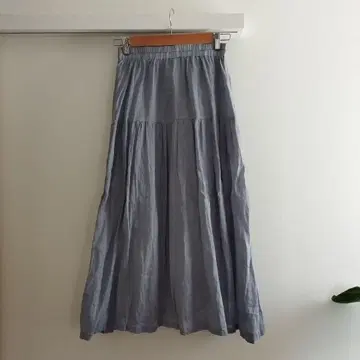 fall in & co 린넨 100% 티어드 롱 스커트