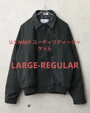 미군 실물 U.S.NAVY 유틸리티 자켓 BLACK L-R