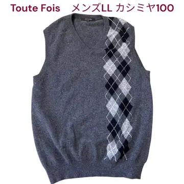 Toute Fois 투투포 캐시미어 100 남성용 베스트 스웨터