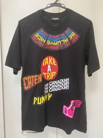 DSQUARED2 그래픽 티셔츠 14Y 블랙