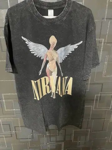NIRVANA 그래픽 티셔츠 다크 그레이 L 사이즈