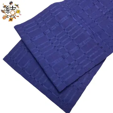 MO-3383 나고야 오비 부푼 직조 변형 격자 루리색