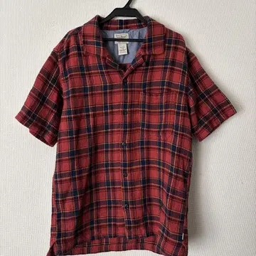 L.L.Bean 체크 무늬 반팔 셔츠
