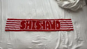 SHISHAMO 머플러 타월 빨흰 스트라이프