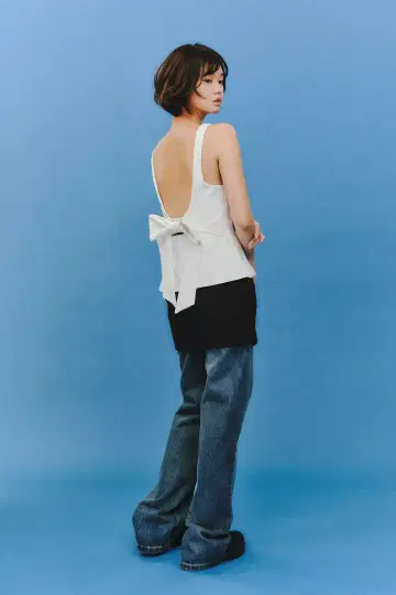 미사용 새상품 ZARA 2025년 백 리본 포함 상의