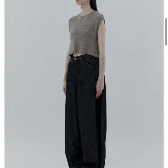 Trimming Bird Balloon Denim Pants Black M New #트리밍버드