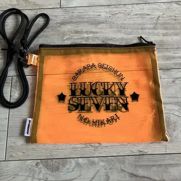 사라바 청춘의 빛 LUCKY SEVEN 투명 파우치 오렌지