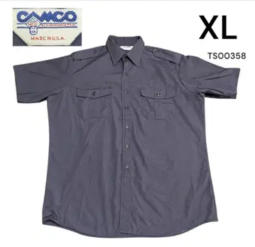 USA제 CAMCO 캠코 워크 셔츠 반팔 셔츠 XL 네이비