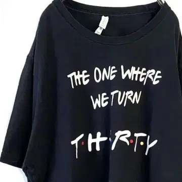 CANVAS WE TURN THIRTY 티셔츠 XL 블랙 검정 구제 의류
