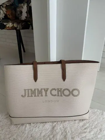 JIMMY CHOO 베이지 토트백