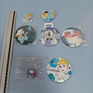 디즈니 신데렐라 캔뱃지 7개 세트