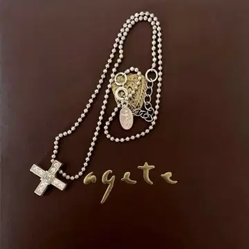 agete silver925 볼륨 크로스 목걸이