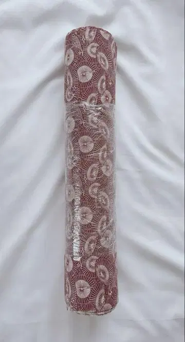 빨간색 부채 무늬 유카타 옷감