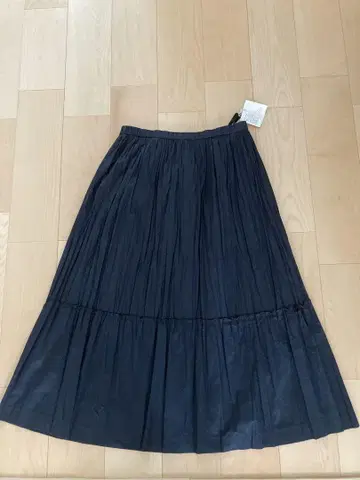 YUKITORII 블랙 플레어 스커트 롱 미사용 새상품 택 포함