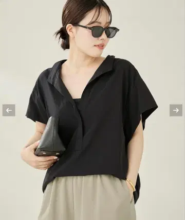 새상품급 Plage 스키퍼 셔츠 블랙