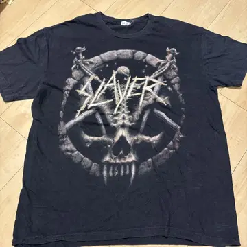 SLAYER 스컬 디자인 티셔츠 블랙