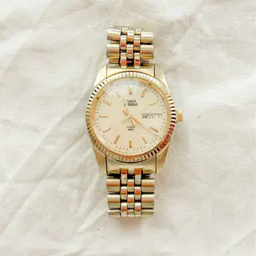 TIMEX 타이맥스 아날로그 손목시계 골드 남성용/여성용 쿼츠