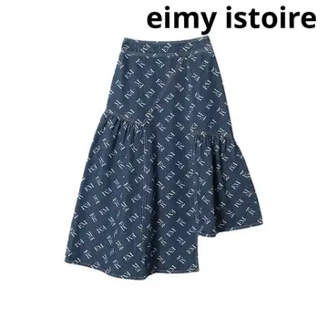 eimy istoire 비대칭 데님 플레어 스커트